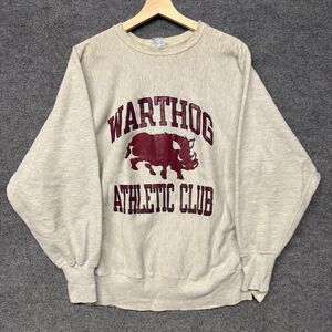Vintage Champion Reverse Weave Crewneck USA Warthog Athletic Club Mens Large
